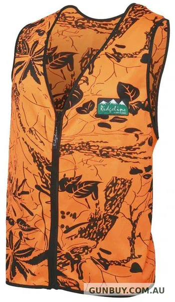 Ridgeline Zip Front Vest Blaze Camo 3XL