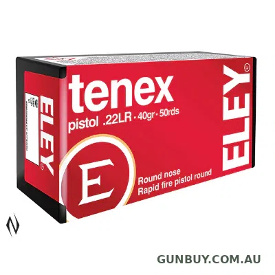 Eley Tenex Pistol Ammunition 40 Grain Lead Flat Nose (LRN) (50pk)