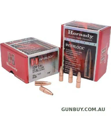 Hornady InterLock Bullets 338 Caliber 225 Grain SP-RP (100pk)