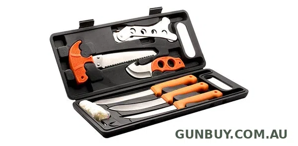 Buffalo River Slaughter Knife Set with sharpener