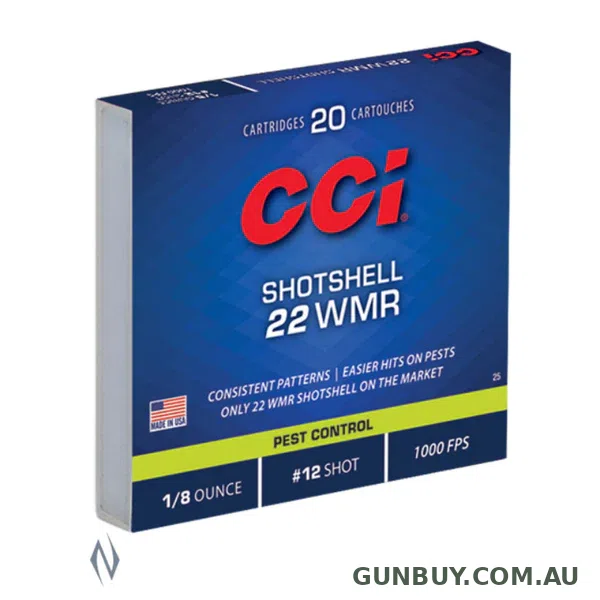 CCI Shotshell Ammunition 22 Magnum (22WMR) 1/8 Ounce #12 Shot (20pk) (C25)