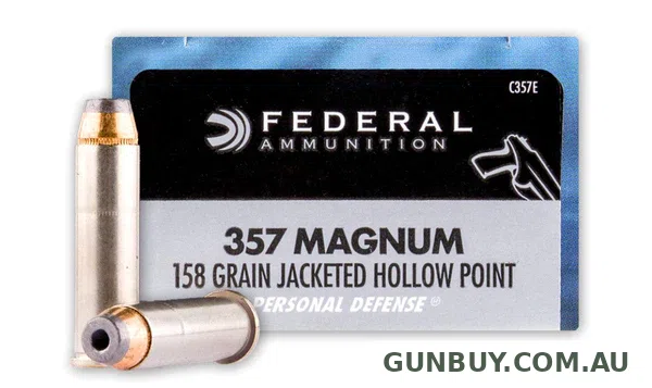 Federal Personal Defence Ammunition 357 Magnum 158 Grain Jacketed Hollow Point (20pk)