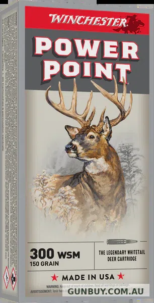 Winchester Power-Point Ammunition 300 WSM 150 Grain Soft Point (20pk)
