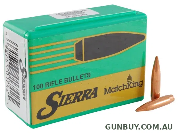 Sierra MatchKing Bullets 6.5mm (264 Diameter) 120 Grain Hollow Point Boat Tail (500pk)