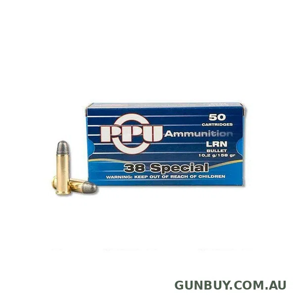 PPU 38 Special Ammunition 158 Grain Lead Round Nose (50pk)