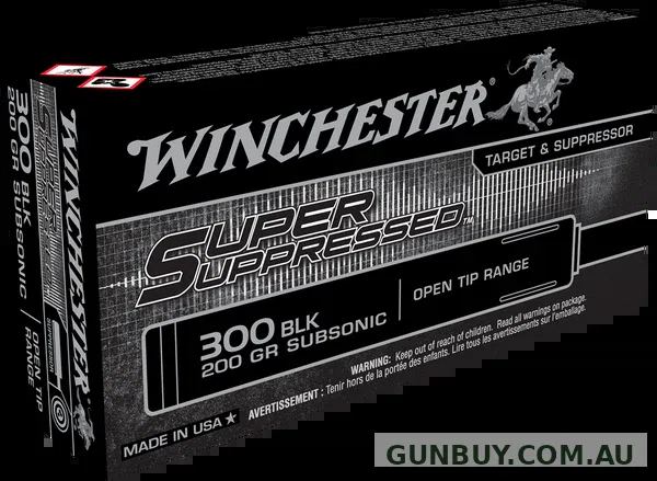 Winchester Super Supressed 300 Blackout 200 Grain Open Tip (20pk)