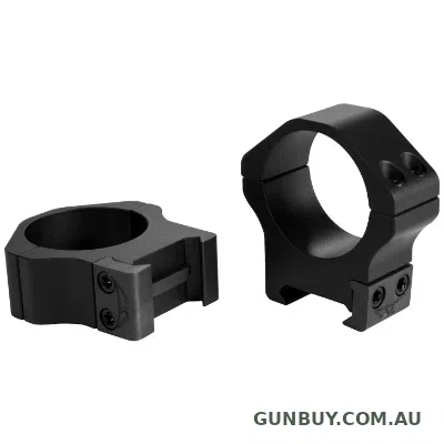 Warne 30mm Maxima Horizontal Permanent-Attachable Weaver-Style Rings Low Matte