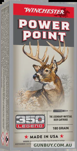 Winchester Power-Point Ammunition 350 Legend 180 Grain Soft Point (20pk)