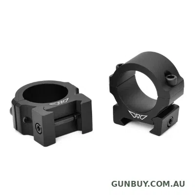Warne 30mm Vapor Horizontal Permanent-Attachable Weaver-Style Rings Medium Matte