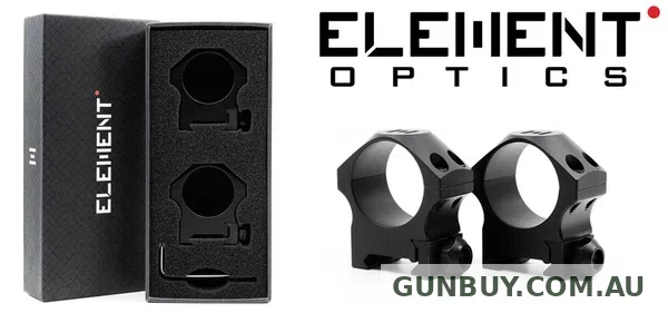 Element Optics 30mm Accu-Lite Weaver/Picatinny Rings Matte High (54002)