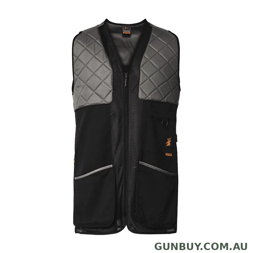 Spika Shooting Vest Charcoal/Black Small