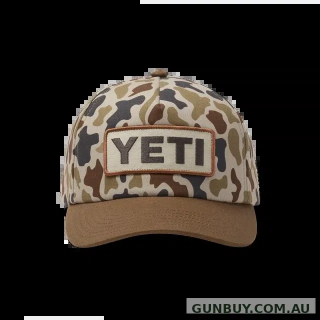 Yeti Wetlands Camo Logo Badge Mid Pro Flat Brim Hat