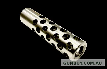 GRIZZLY MUZZLE BRAKE STAINLESS - THREAD: 1/2X28TPI - DIA: 16MM