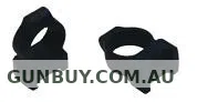 Durasight Z-2 Alloy Vertical Split Weaver Style Scope Rings High Black