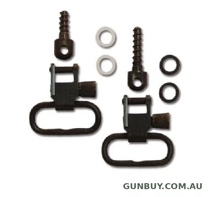 Grovtec Wood Screw Fore End Swivel Set 1 inch Satin Nickel Plated