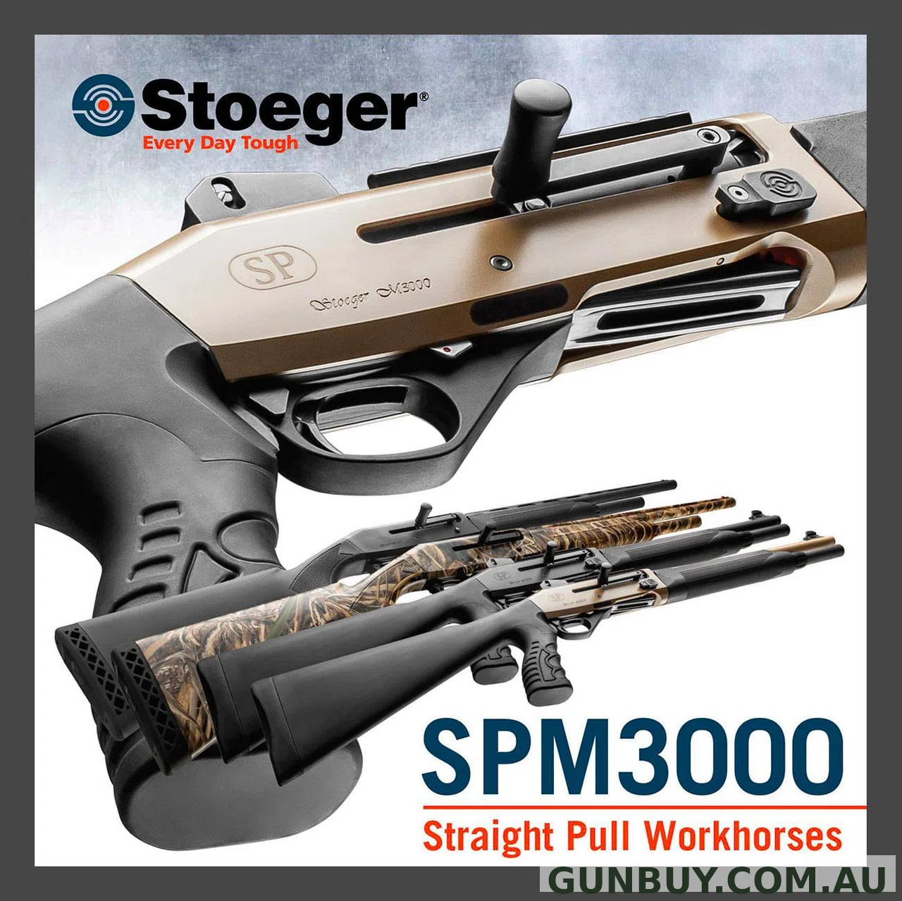 Stoeger Straight Pull M3000 Synthetic 18.5" Tac 7+1