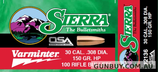SIERRA 2136 .30 150GR EXP 100 PK