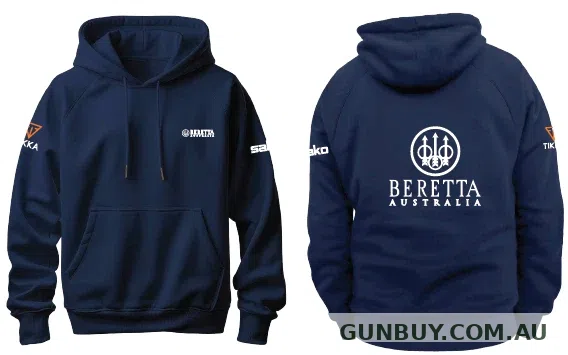 Beretta Hoodie with Tikka and Sako Logo's Navy S
