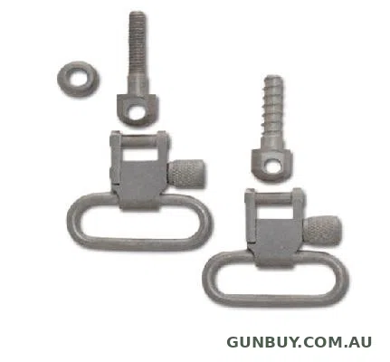 Grovtec Machine Screw Fore End Swivel Set 1 inch Loops Satin Nickel Plated