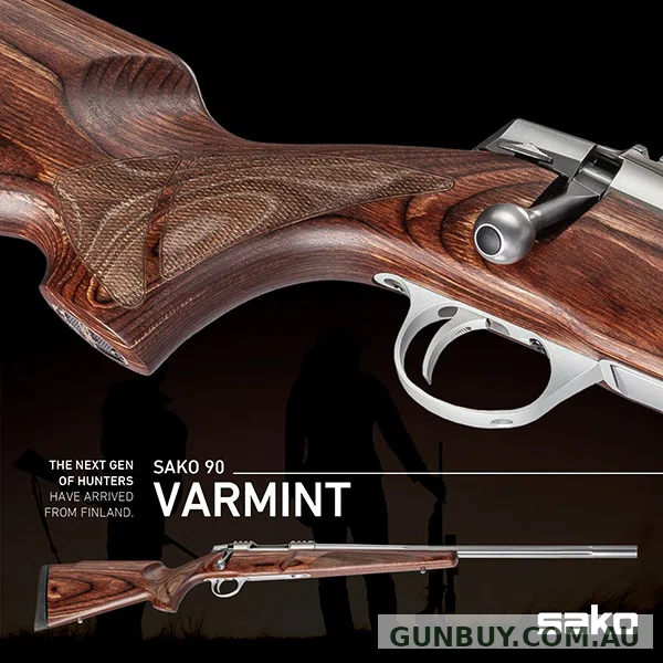 Sako 90 Varmint Laminated Stainless 23.7in MT