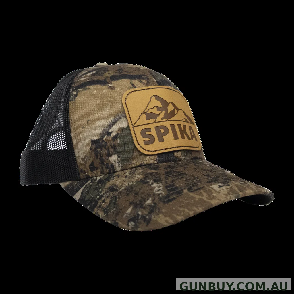 SPIKA PATCH TRUCKER CAP- MOUNTAIN- CAMO/BLACK