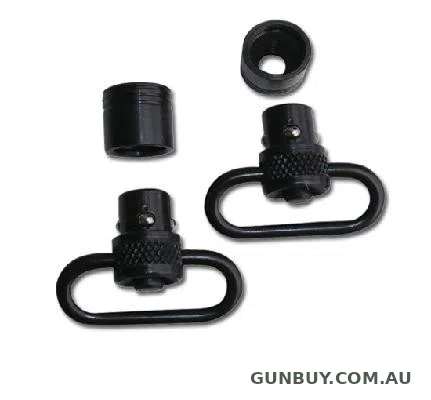 Grovtec Push Button Swivel Set 1 inch Loops Black-Oxide Finish