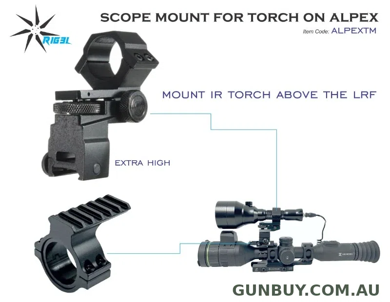 Rigel Torch Mount for Alpex Scope Extra High