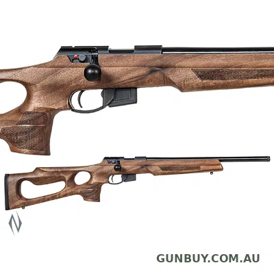 ANSCHUTZ 1761 DHB THUMBHOLE HEAVY BARREL 18" THREADED 5 SHOT