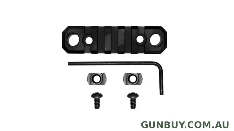 GrovTec Picatinny Rail 3.1 Inch 5-Slot Push Button Bases