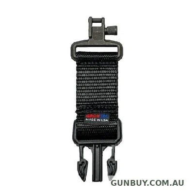 Grovtec Obsidian Black Faux Leather Sling with Swivels