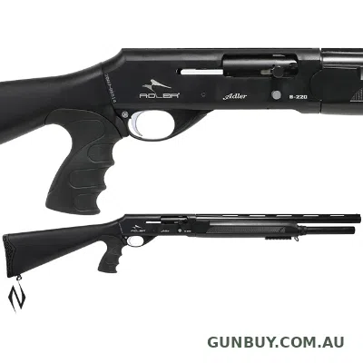 ADLER B220 20 INCH PISTOL GRIP STRAIGHT PULL SHOTGUN 7 SHOT