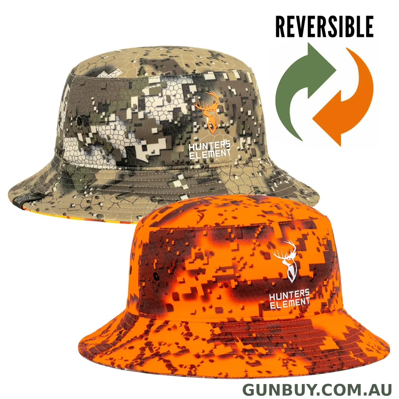 Hunters Element Shift Bucket Hat (Reversible Desolve Fire and Desolve Veil)