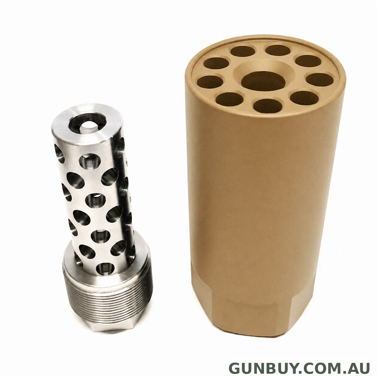 Grizzly Deflector 1/2x28TPI Stainless Cerakoted in FDE