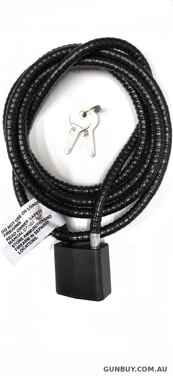 Grizzly CABLE LOCK, 6.5MM DIAMETER, 1.5 METRES LENGTH, BLACK