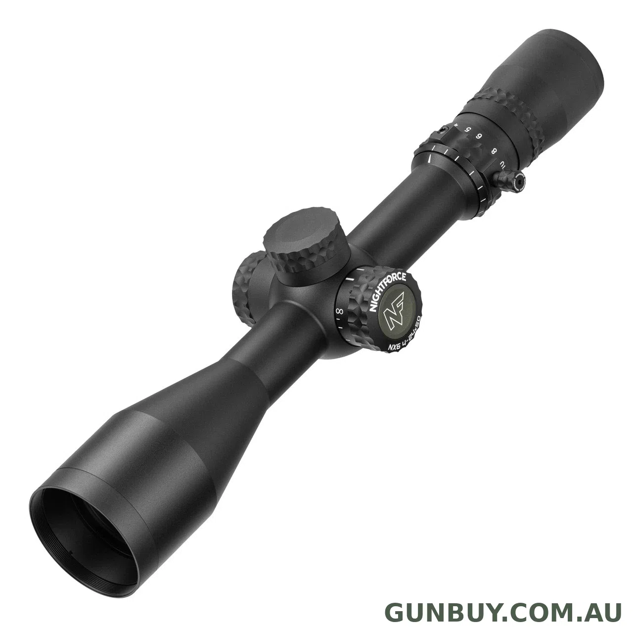 Nightforce NX6 4-24x50mm Capped W/E .250 MOA DigIllum 4A-i