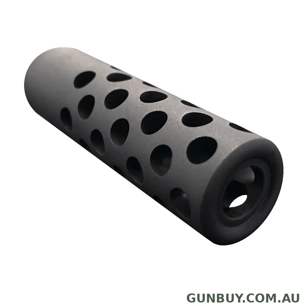 GRIZZLY MUZZLE BRAKE BLUED - THREAD: 5/8X24TPI - DIA: 18.5MM