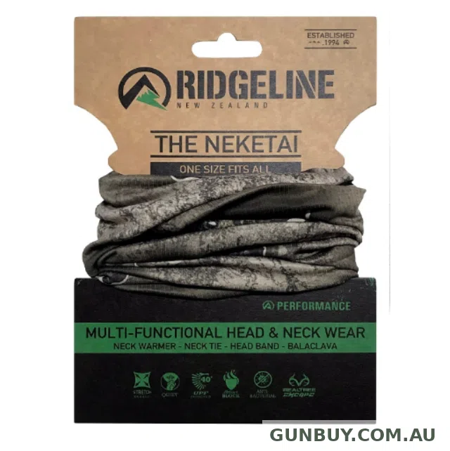 RIDGELINE NEKETAI HEADWEAR (60CM X 24CM) EXCAPE CA MO - SKU: RLANKTEX