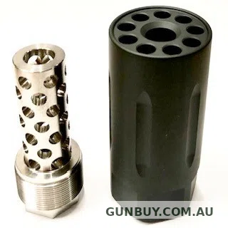 Grizzly DEFLECTOR 5/8X24TPI STAINLESS CERAKOTED IN ARMOUR BLACK FLUTED - SKU: GD58X24-9