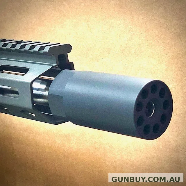 GRIZZLY DEFLECTOR 5/8X24TPI STAINLESS CERAKOTED IN ARMOUR BLACK