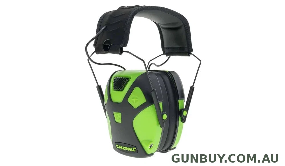 Caldwell Emax Pro Youth Electronic Ear Muffs Neon Green