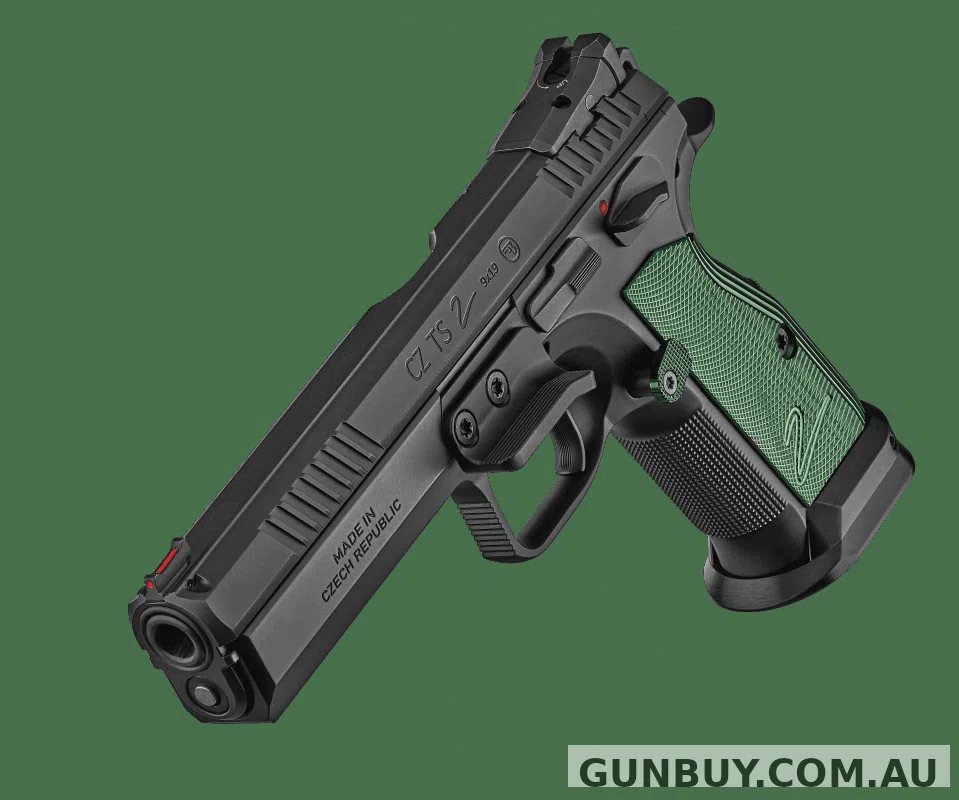 CZ TS2 9MM Racing Green 134mm (2 Spare 10 rnd Mags) - Shooter's Delight