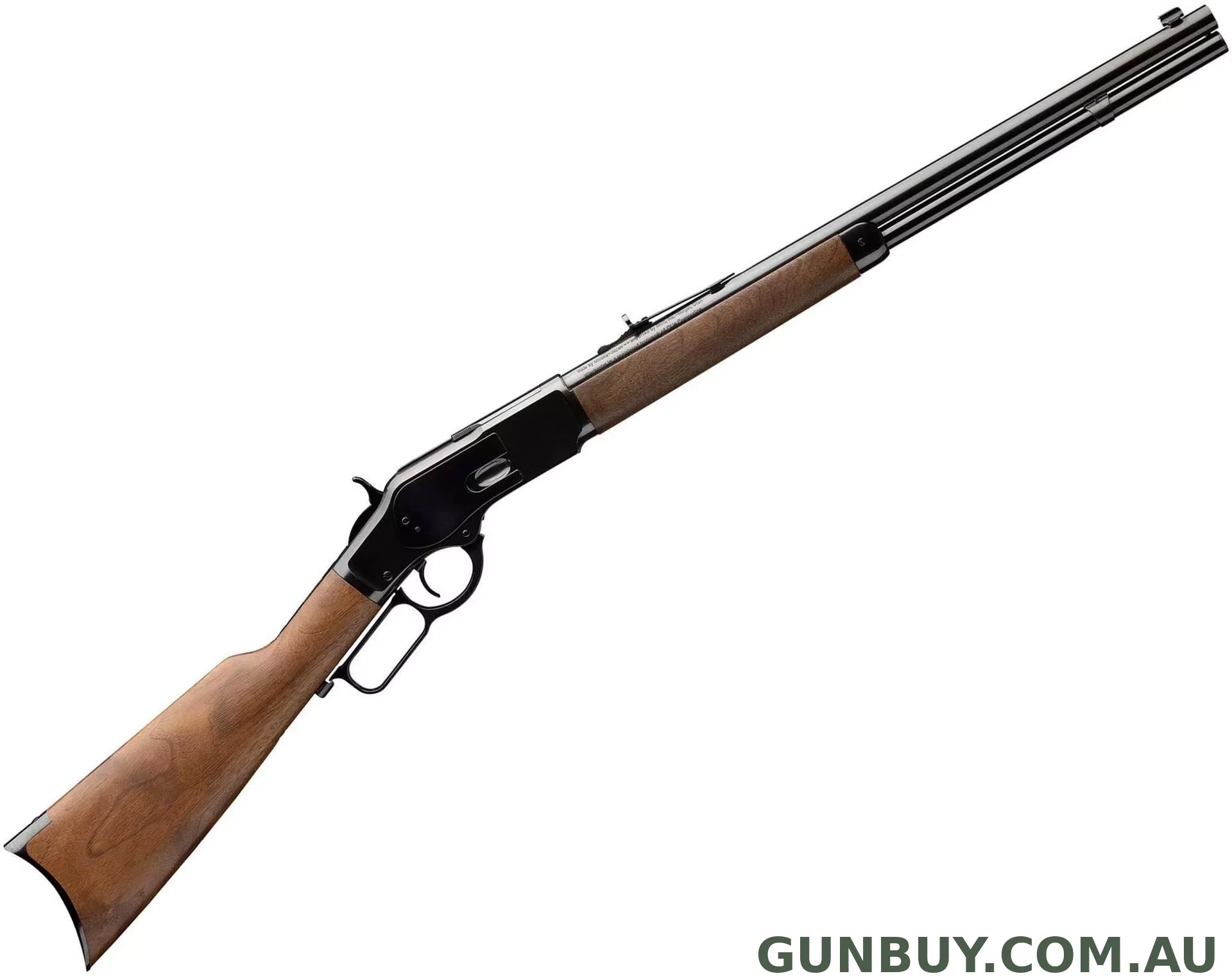 WINCHESTER 1873 SHORT 20 INCH DEEP GLOSS BARREL WALNUT STOCK