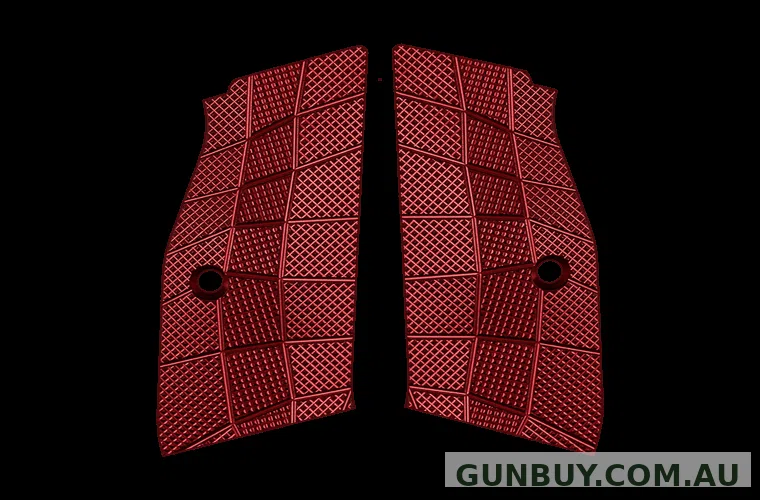 LokGrip CZ Shadow 2 Palmswell GridLOK Aluminium Red - Suits Short Magwell