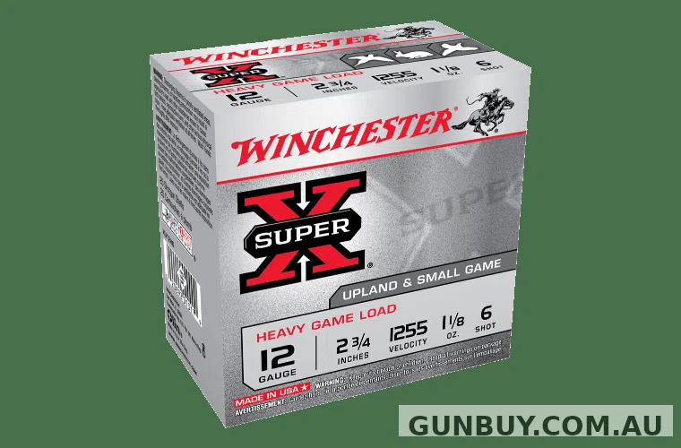 Winchester Super X 12G Number 6 Shot 2-3/4 Inch 32gm (250 Rounds)