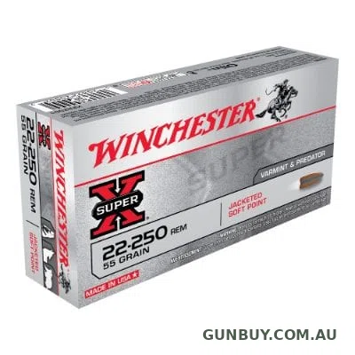 Winchester Super X 22-250Rem 55gr PSP (20 Rounds)