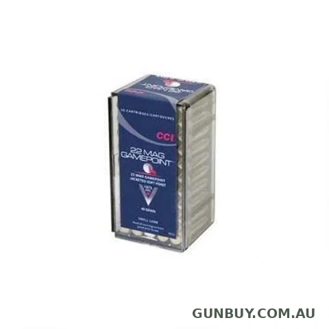 CCI 22WMR GAMEPOINT 40GR JSP 1875FPS