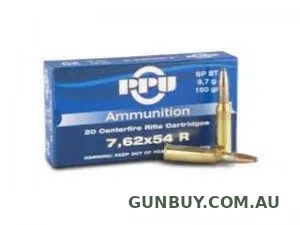 PPU 7.62x54 Rimmed 180gr Soft Point Boat Tail (20 Rounds)