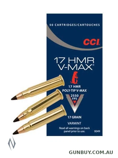 CCI 17HMR 17GR V-MAX 2550FPS (500 rounds)