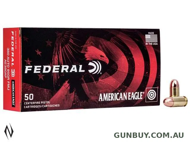 Federal 380 AUTO 95GR FMJ AMERICAN EAGLE 50rnds