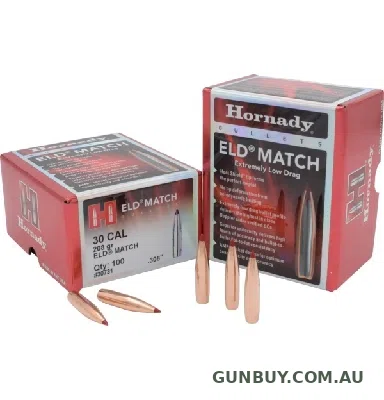Hornady 30 cal 208 gr ELD Match Projectiles 100 pack